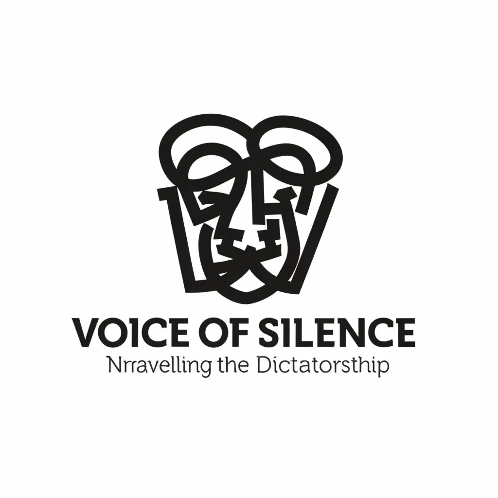 a logo design,with the text "Voices of Silence: Unraveling the Dictatorship", main symbol:Voices of Silence: Unveiling the Dictatorship,Moderate,be used in Education industry,clear background