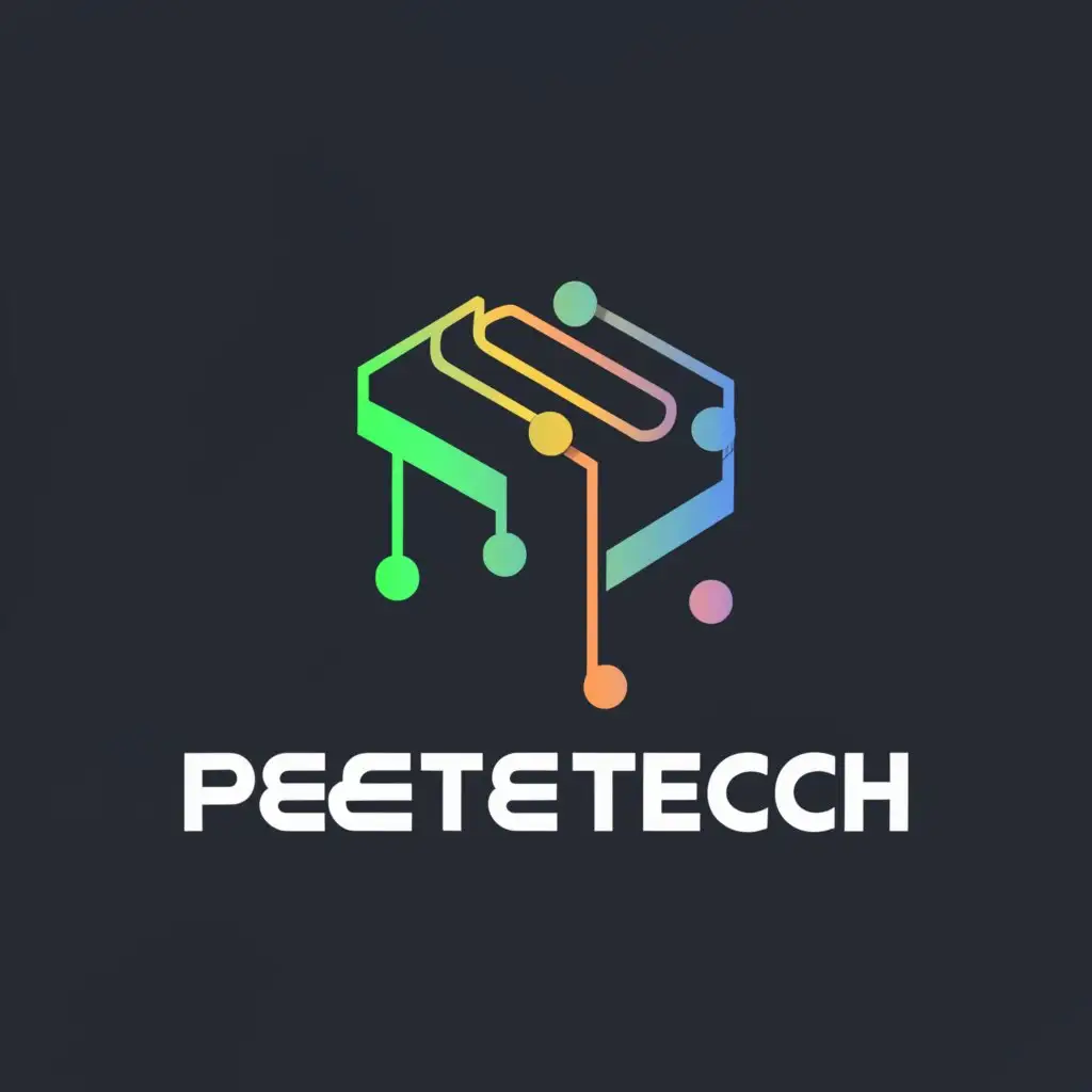 a logo design,with the text "Peete tech", main symbol:computer,Moderate,be used in Internet industry,clear background