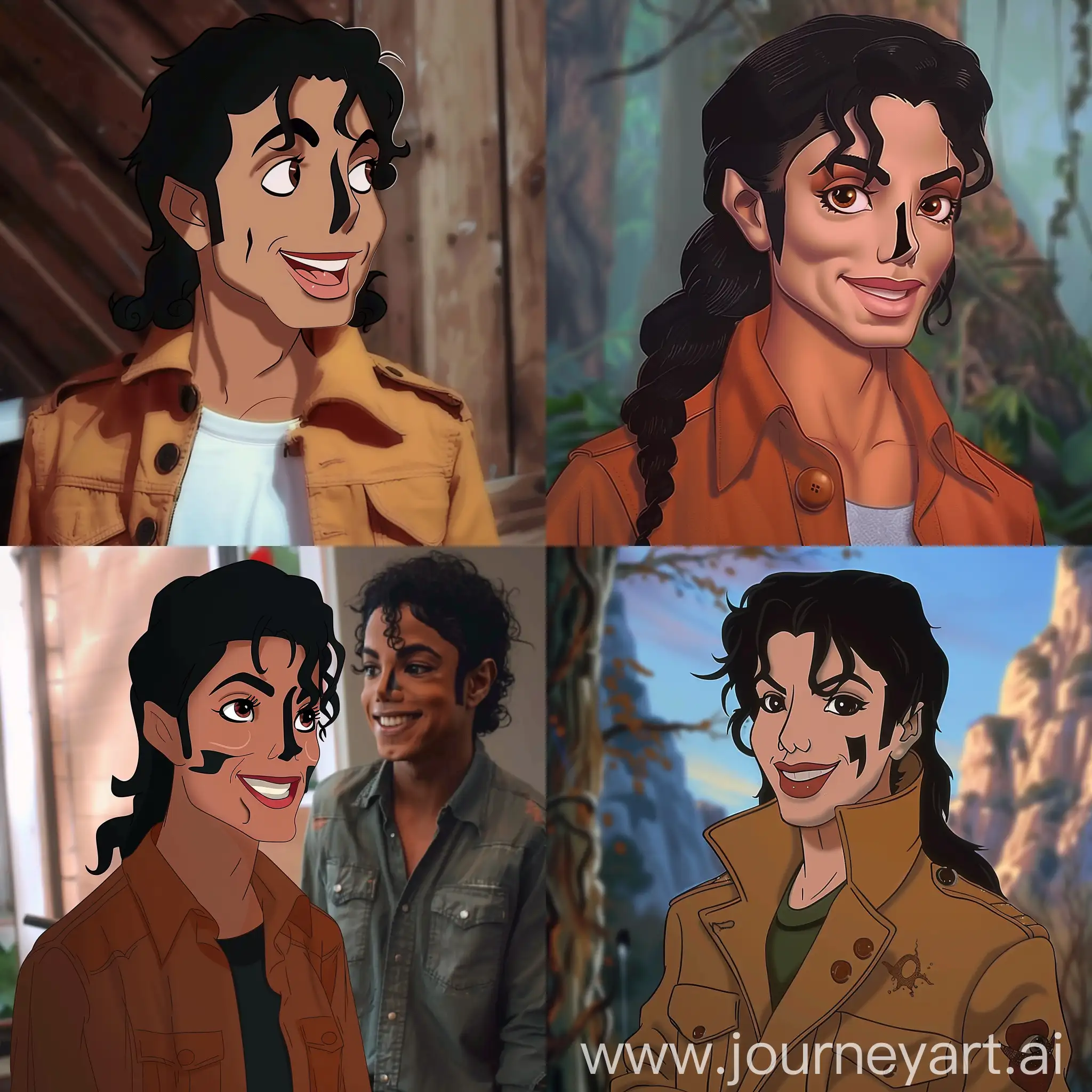 crea a michael jackson como caricatura de disney