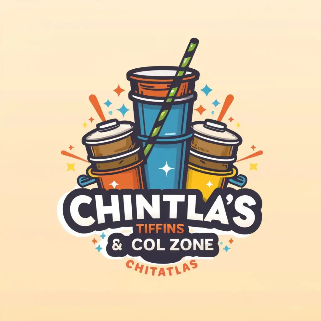 a logo design,with the text "Chintala's Tiffins & Cool Zone", main symbol:Tiffins and Drink, be used in Restaurant industry