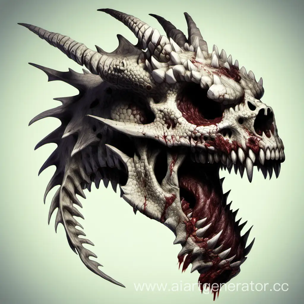 Eerie-Zombie-Dragon-Skull-Illustration-Mystical-Fantasy-Art
