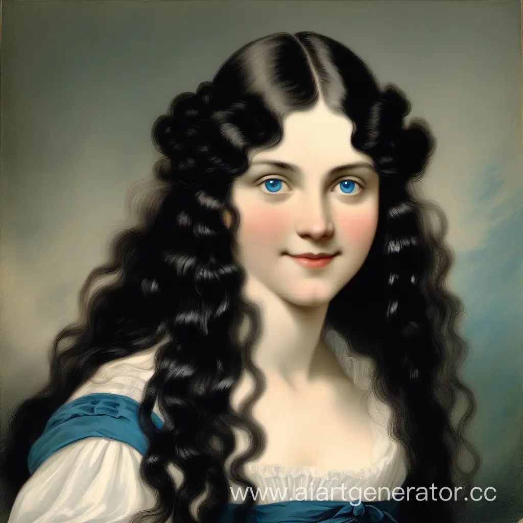Charming-Young-Woman-in-1800s-French-Attire-Smiling-Portrait