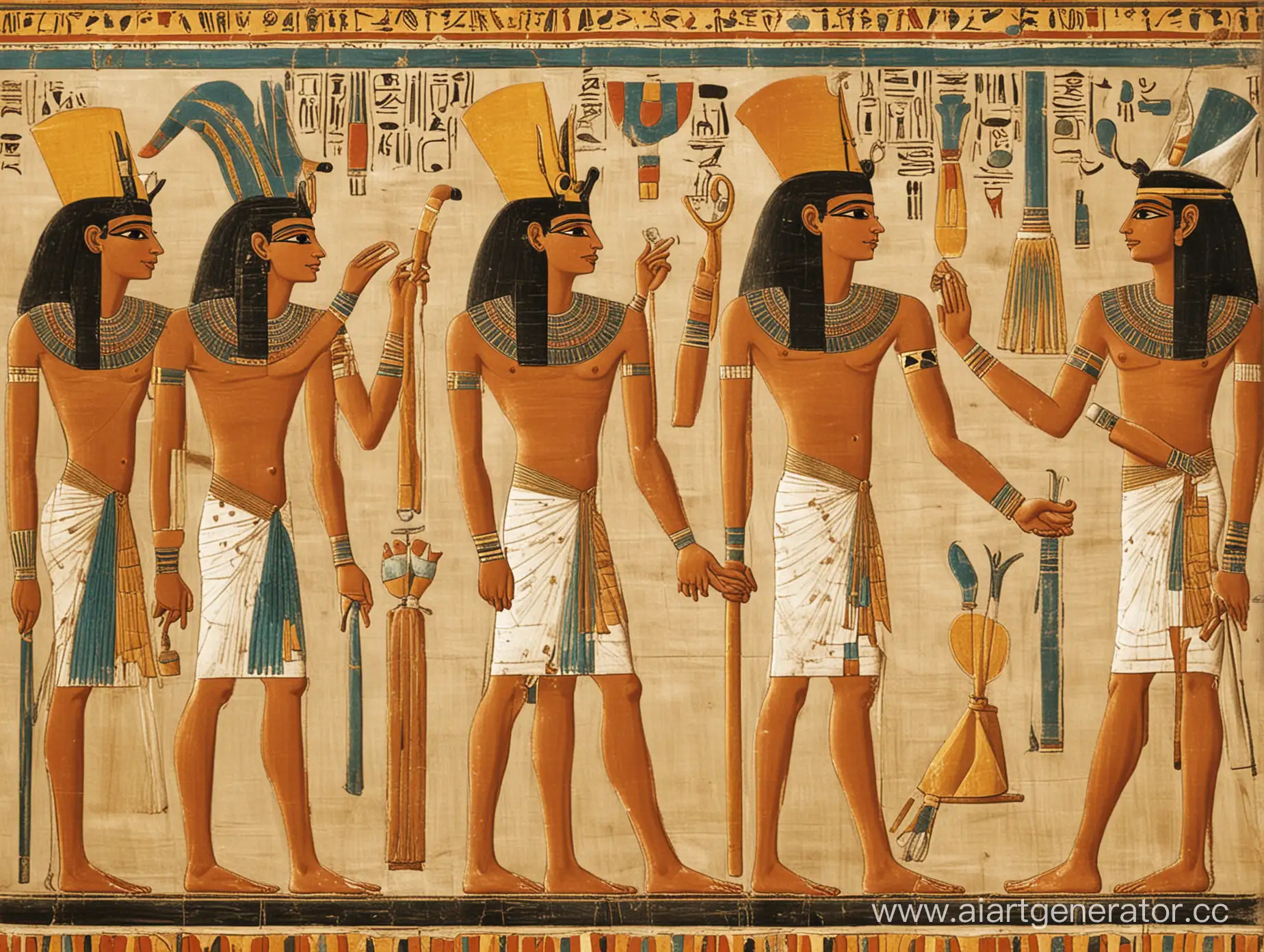 Ancient-Egyptian-Pharaohs-Feast-with-Lavish-Decor-and-Rich-Offerings