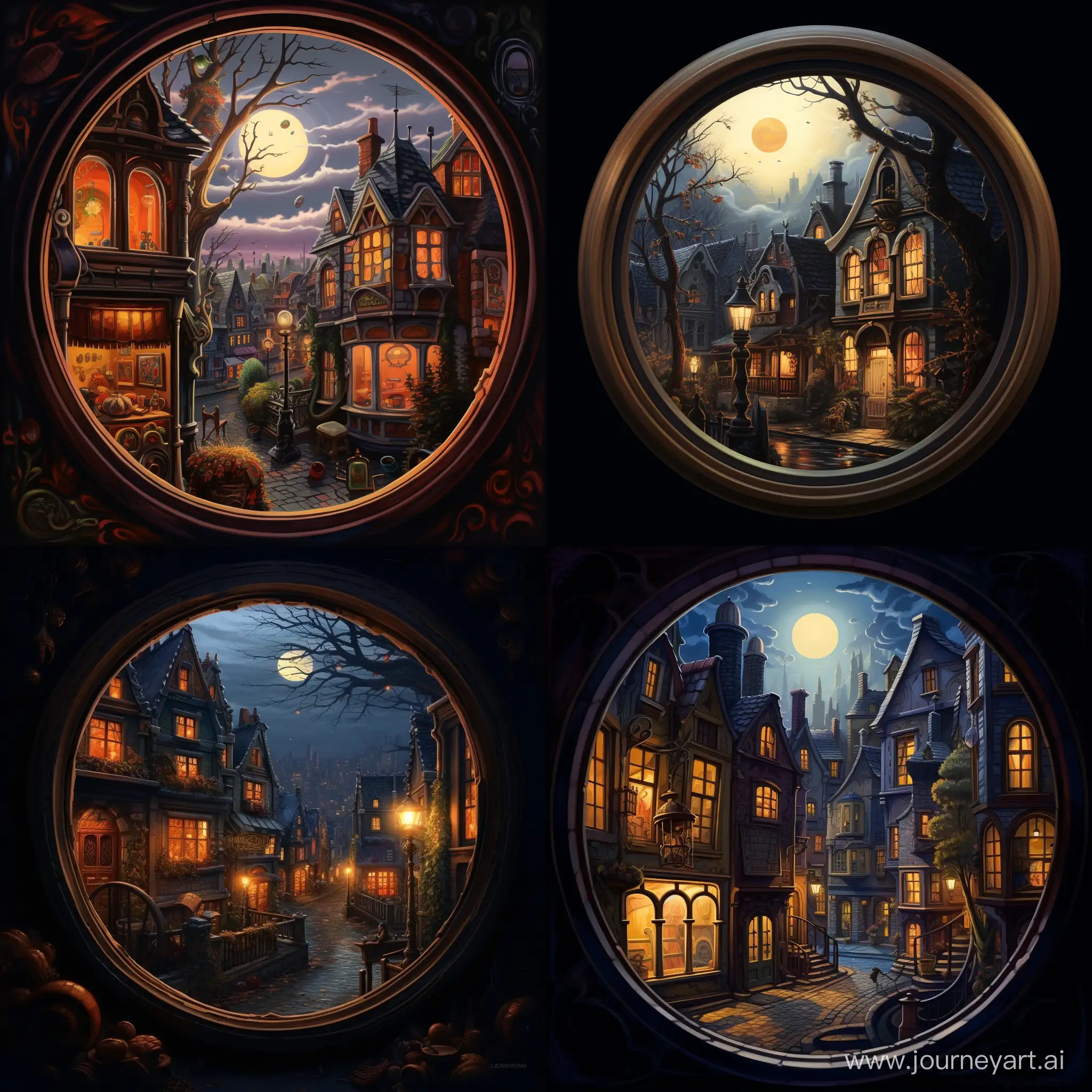 Festive-Street-Twilight-Art-Windows-Round-Eye