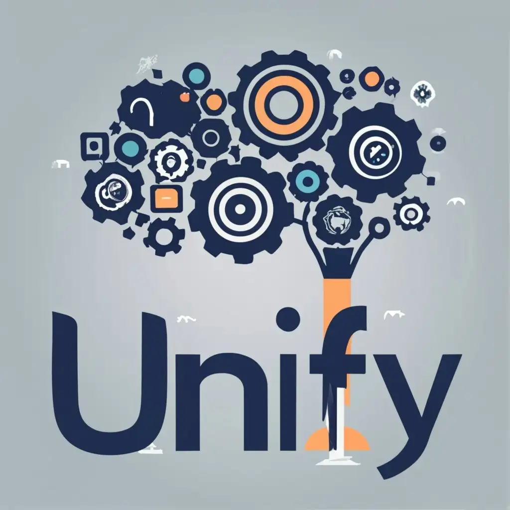 logo, tech, machine learning, robotics, cloud computing, software, engineering, devops, cloud computing, with the text "UNIFY", typography, be used in Technology industry