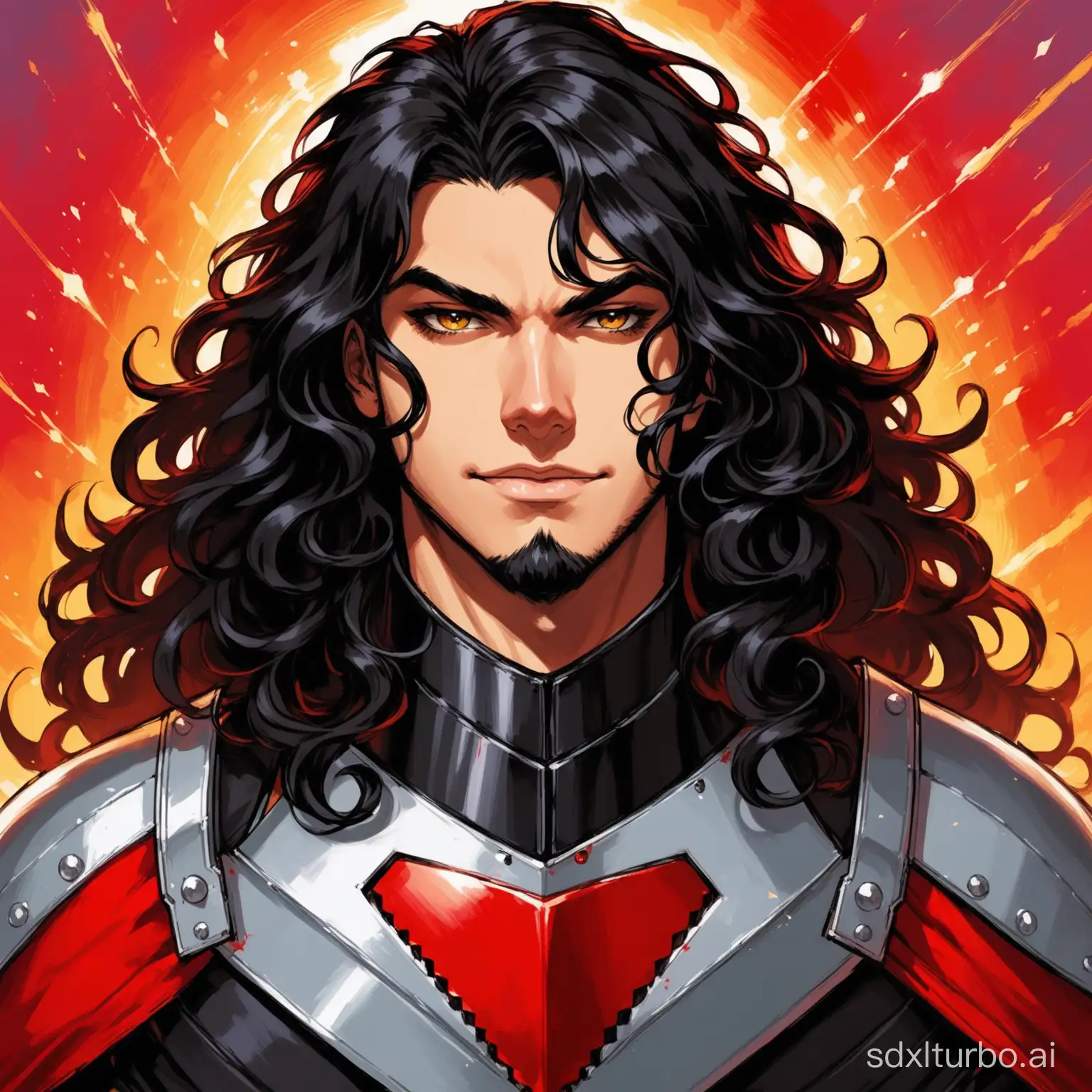 A metal rockstar superhero named Cortland who likes acrylic painting and video games and being awesome. Male, late 20s, long dark curly hair. Based and red pilled.
