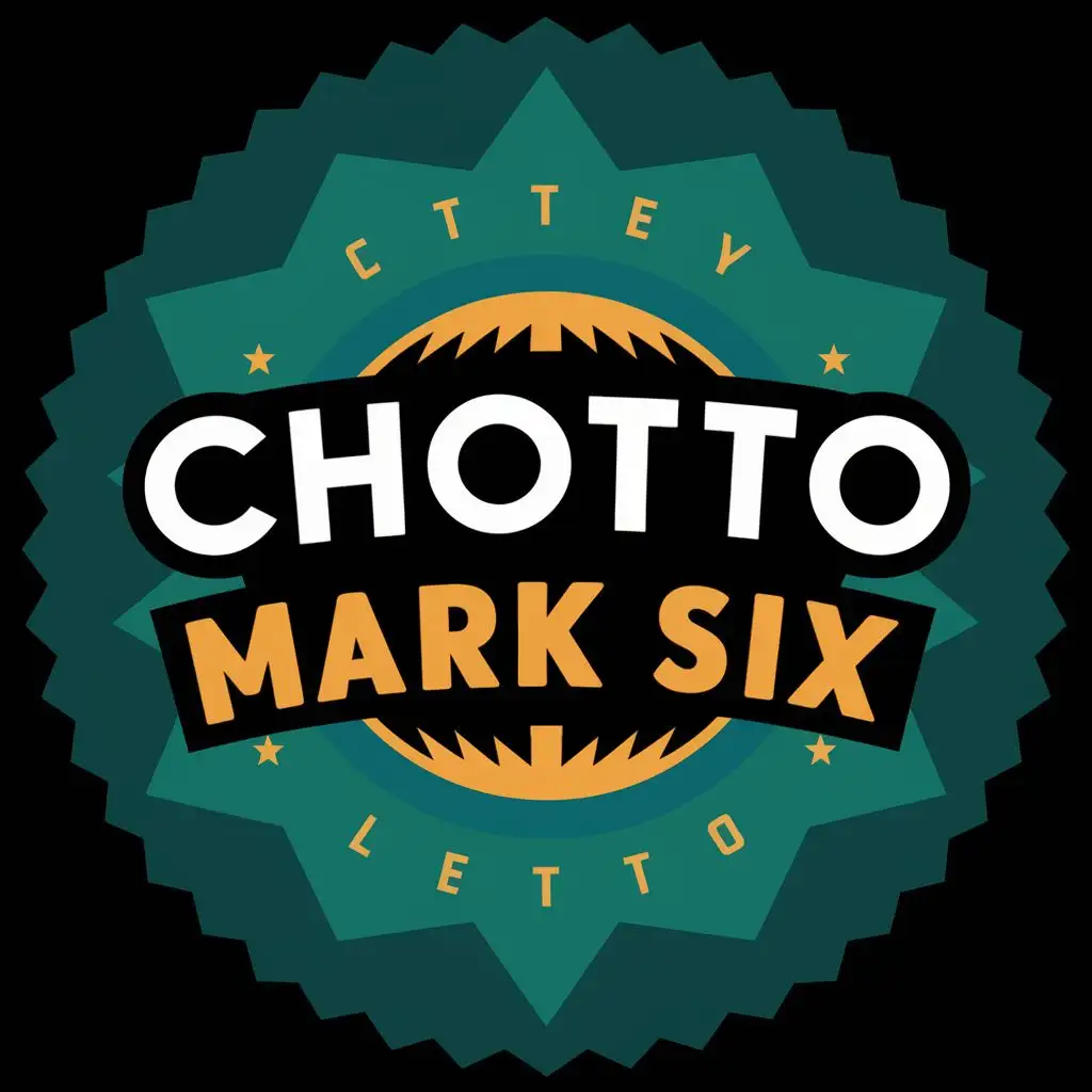 logo, Lottery logo, with the text "CHOTTO MARK SIX", typography, be used in Internet industry
