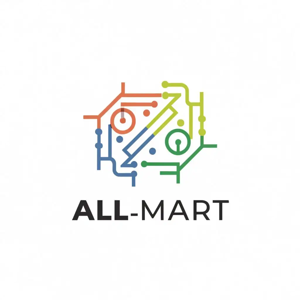 a logo design,with the text "ALLMART", main symbol:MARKET,complex,clear background