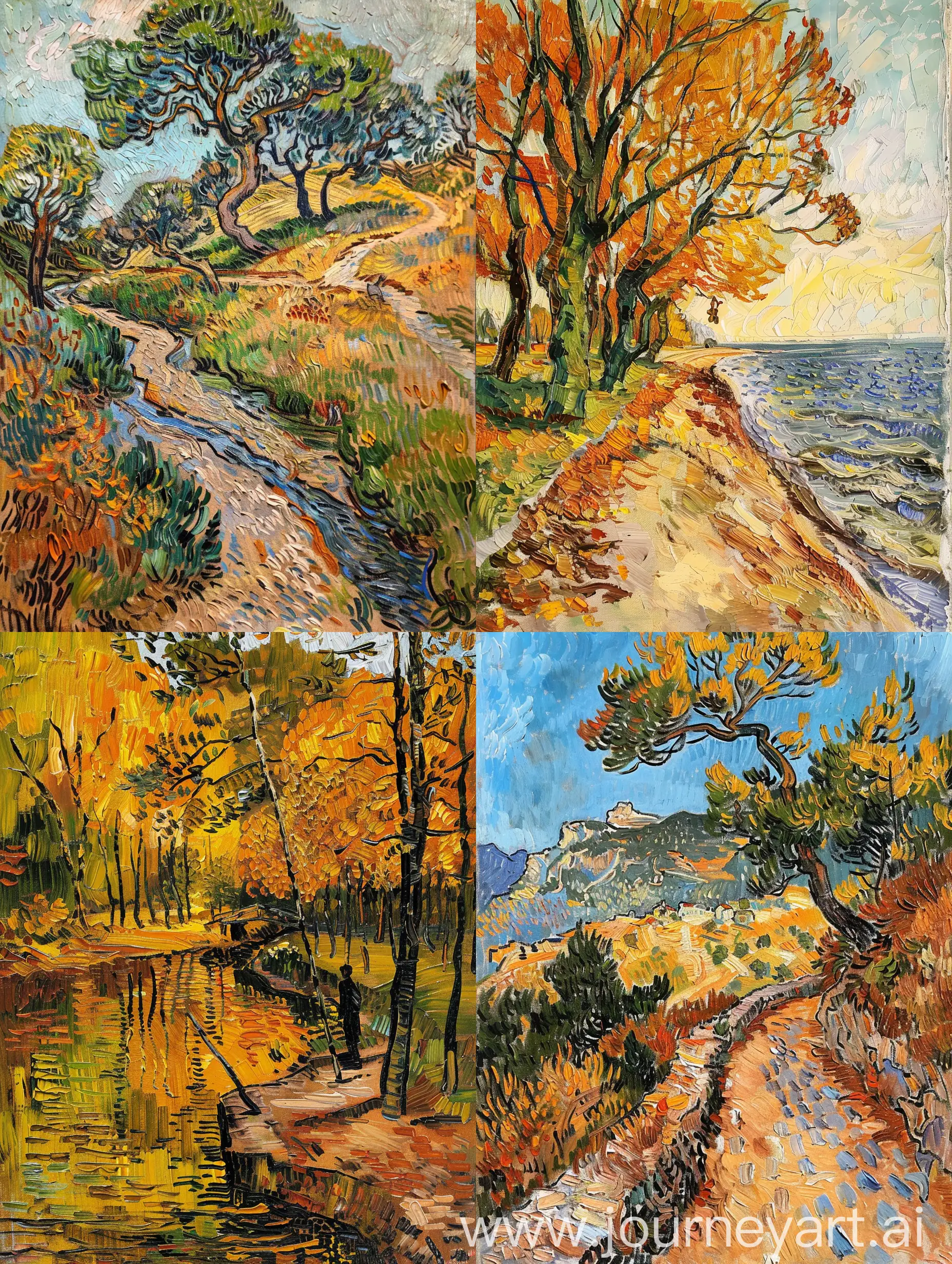 HANSEA WAY BRÜGGEN IN BERGEN, landscape, warm shades by Van Gogh