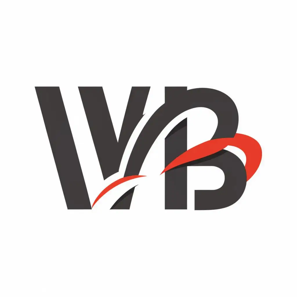 logo, Just a W and a B with a style, with the text "WB", typography, be used in Finance industry