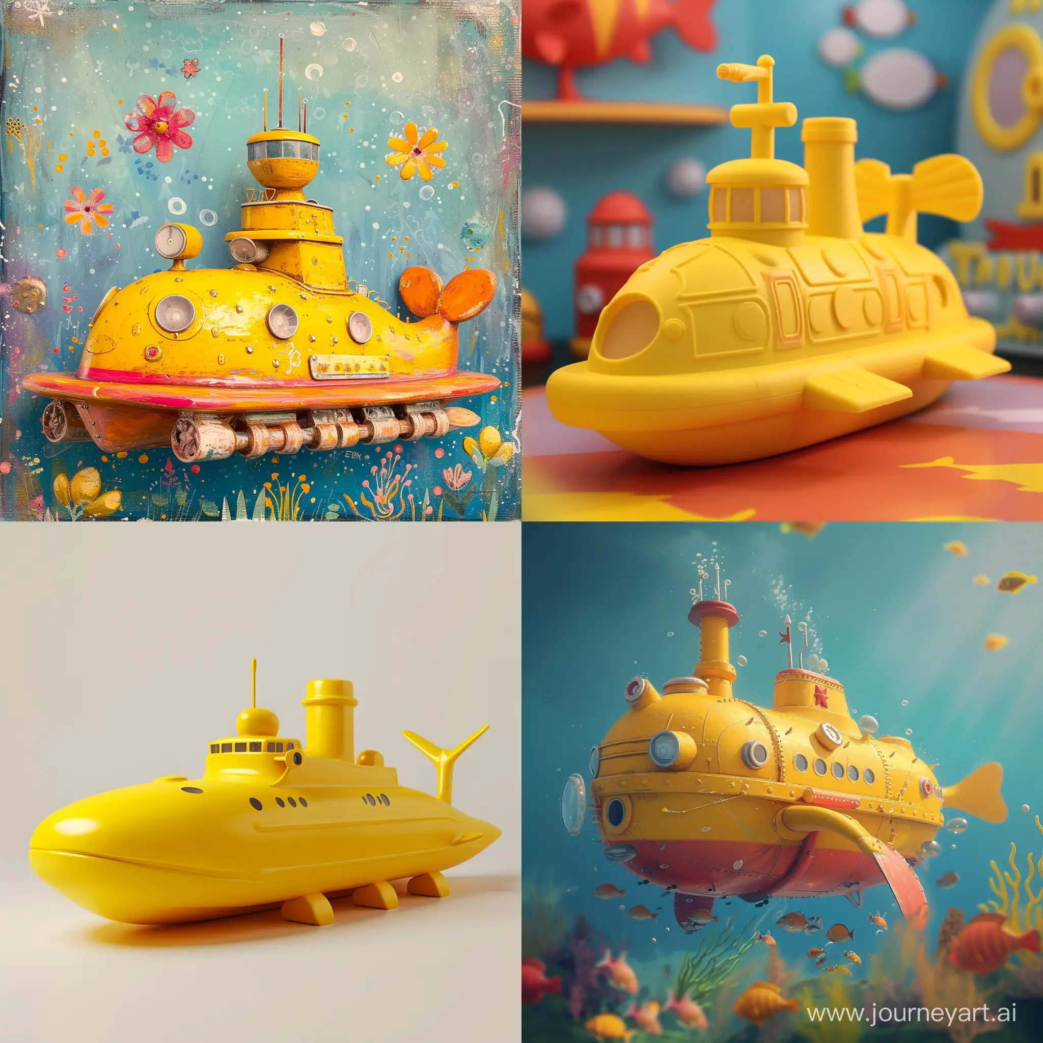 Vibrant-Yellow-Submarine-Underwater-Adventure