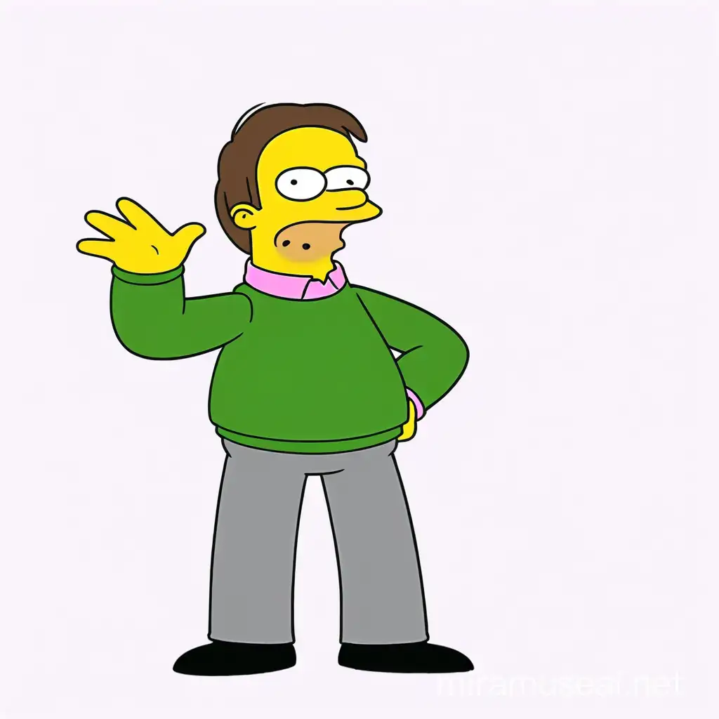 Illustration of a Character in Simpsons Style