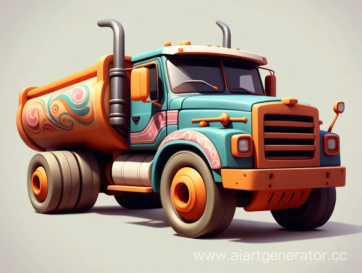 stylized hand paint truck