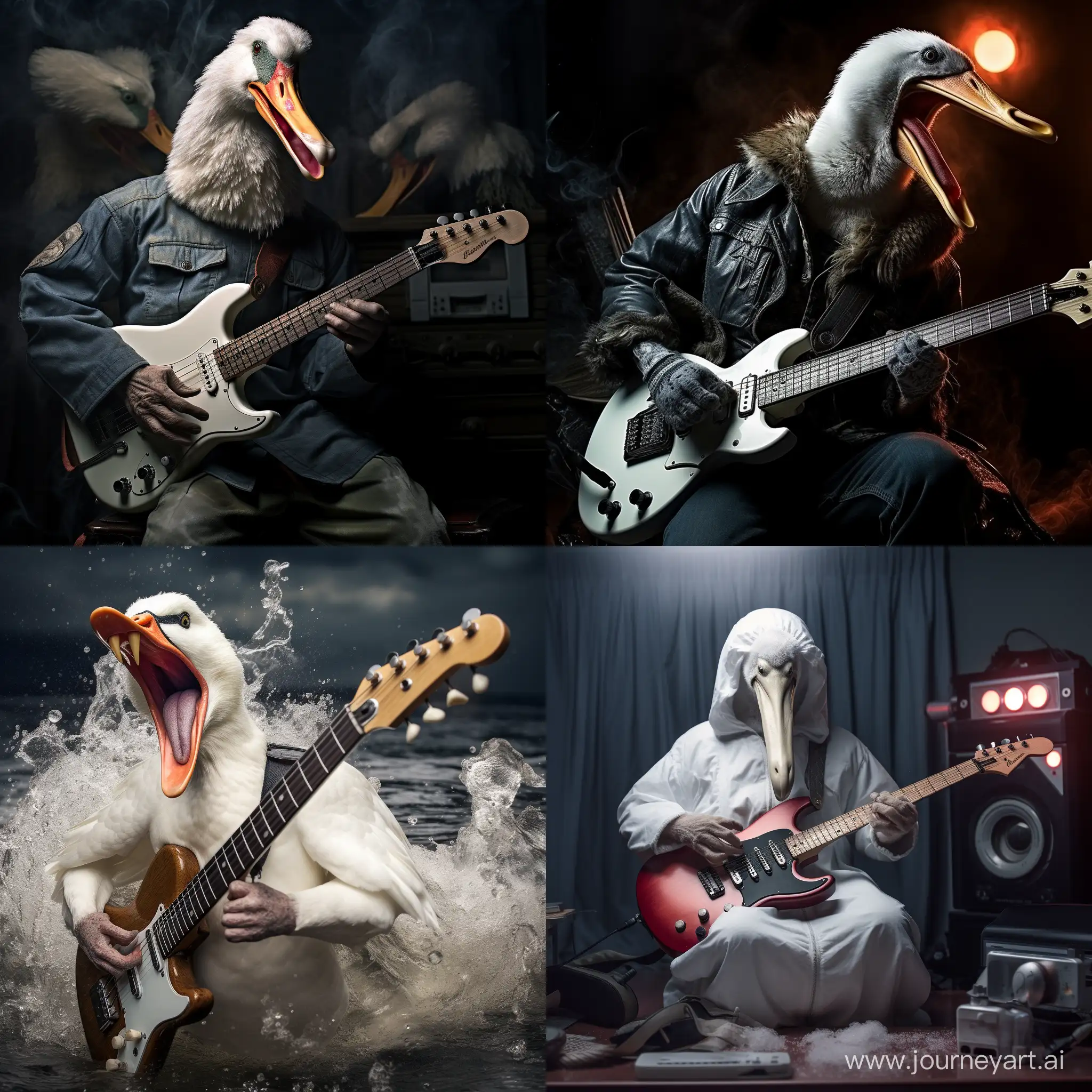 Musical-Goose-Jamming-on-an-Electric-Guitar