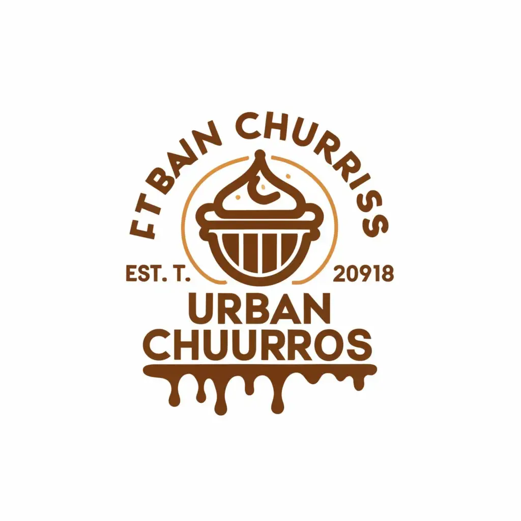 a logo design,with the text "urban churros", main symbol:churro tart,Moderate,be used in Restaurant industry,clear background
