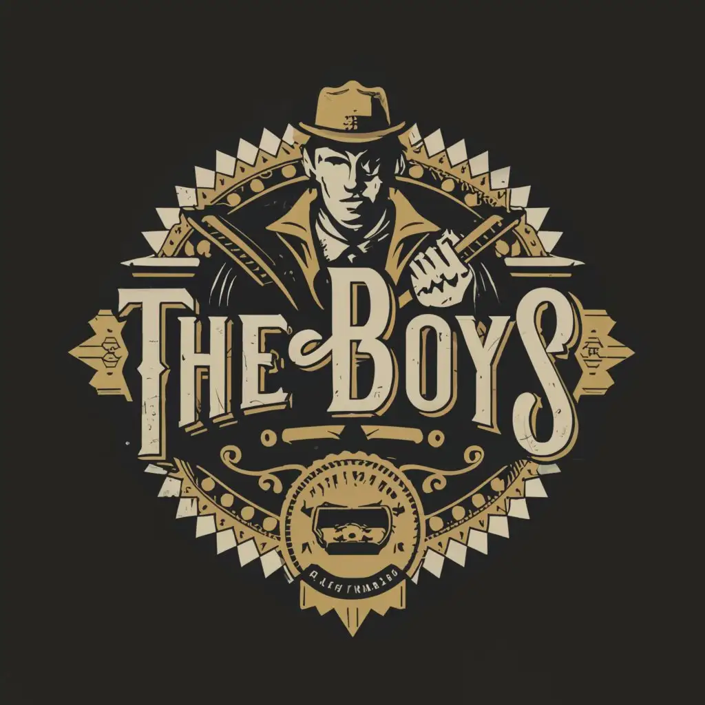 LOGO-Design-For-The-Boys-Classic-Gangster-Theme-with-Clear-Background