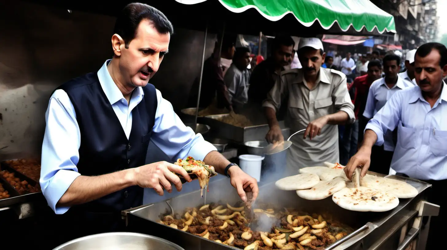 Bashar alAssad Street Food Vendor Scene in Mumbai