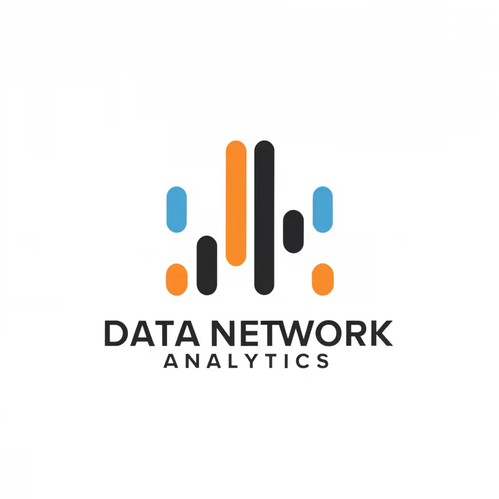 a logo design,with the text 'Data Network Analytics', main symbol:chart,Moderate,be used in Technology industry,clear background