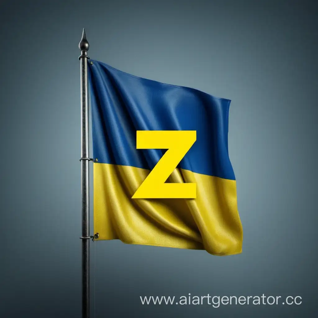 Ukrainian-Flag-with-Letter-Z-Symbolizing-Unity