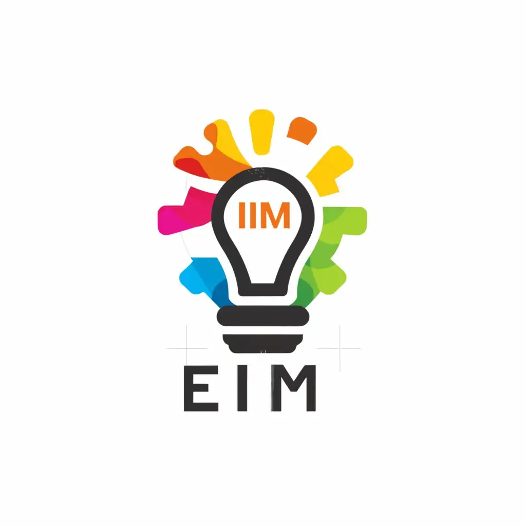 a logo design,with the text "EIM", main symbol:bulb circular,Moderate,be used in Technology industry,clear background