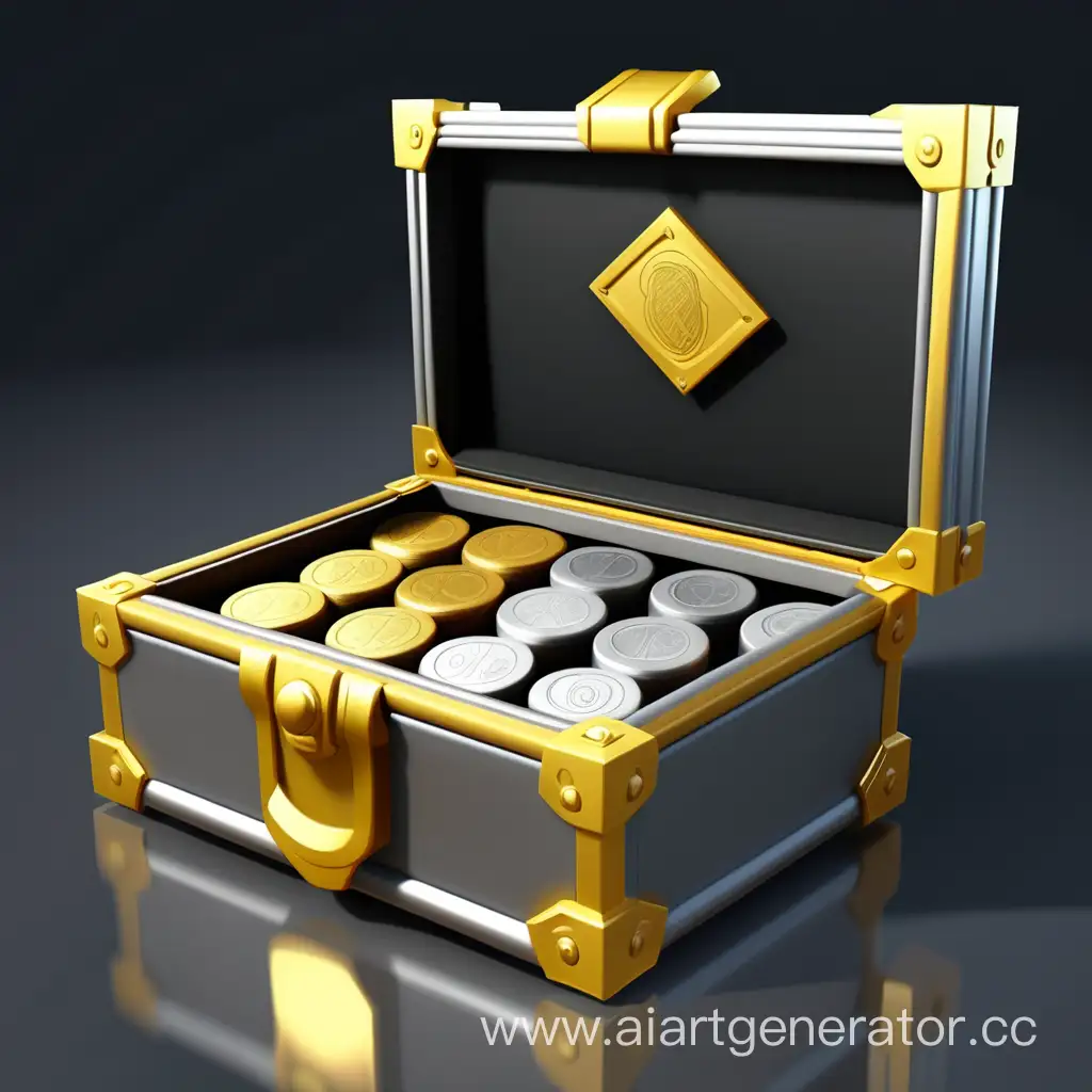 Draw a case with gold and silver from the games