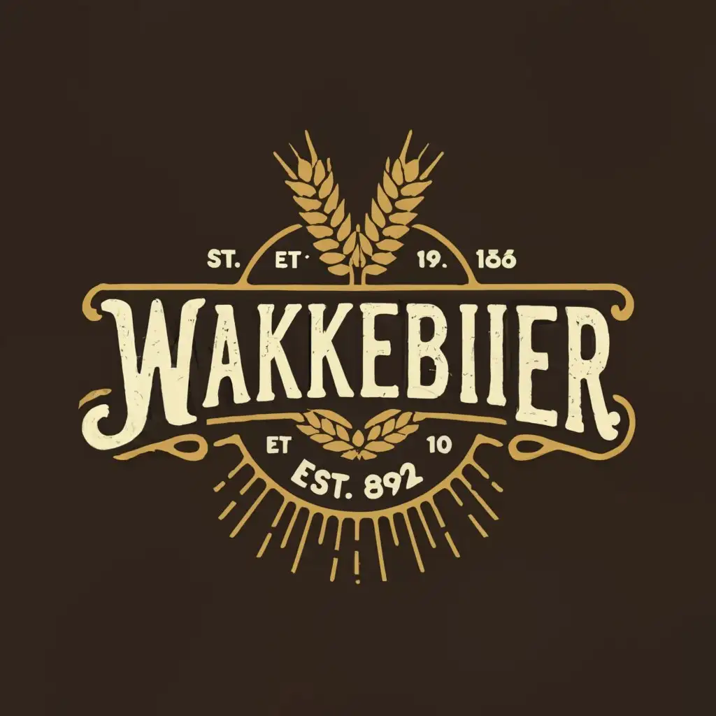 a logo design,with the text "Wakkerbier", main symbol:Beer,Moderate,be used in Retail industry,clear background