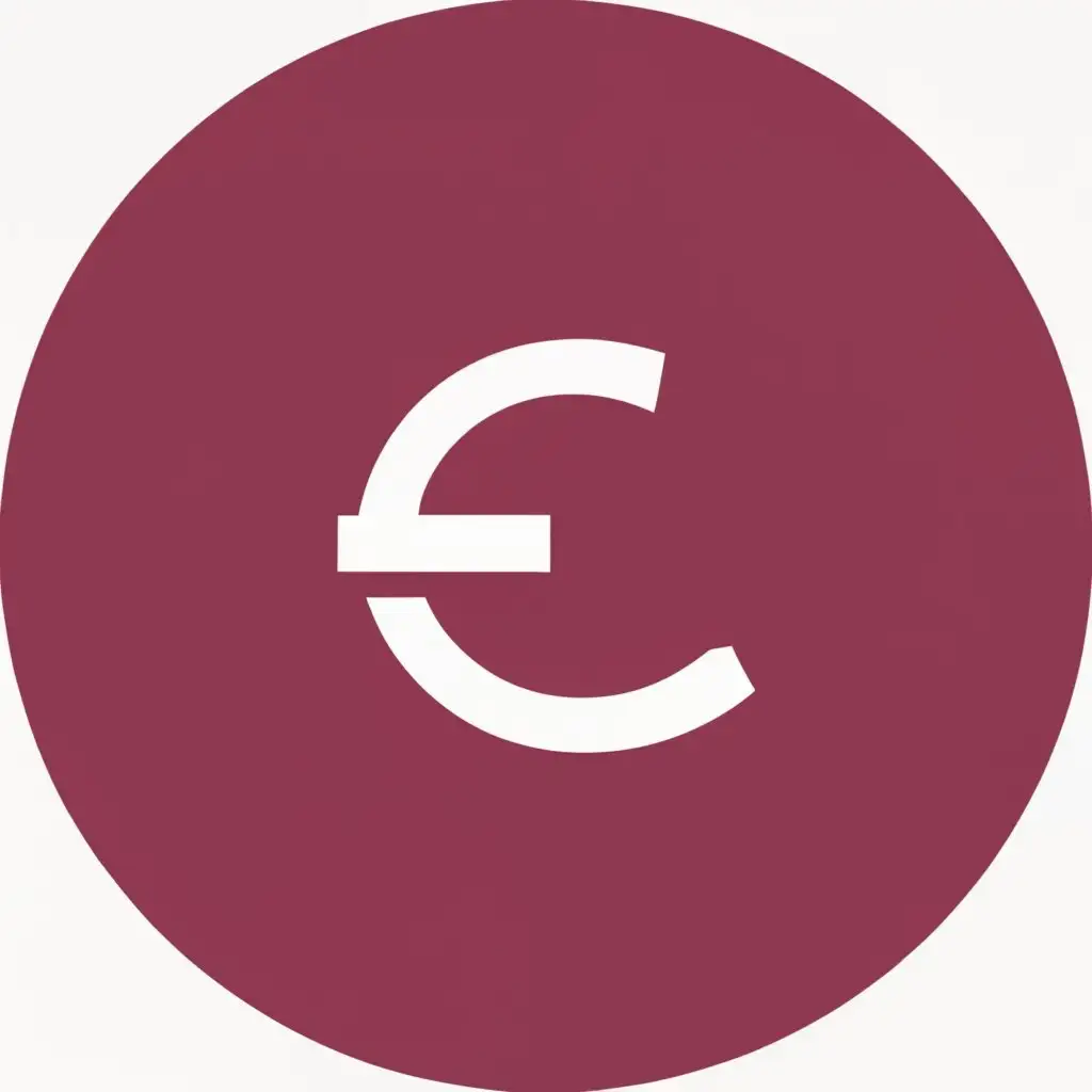 logo, "at sign" with an 'epsilon' instead of an 'a', white inside a deep red circle, with the text "Erasmus Solutions", typography