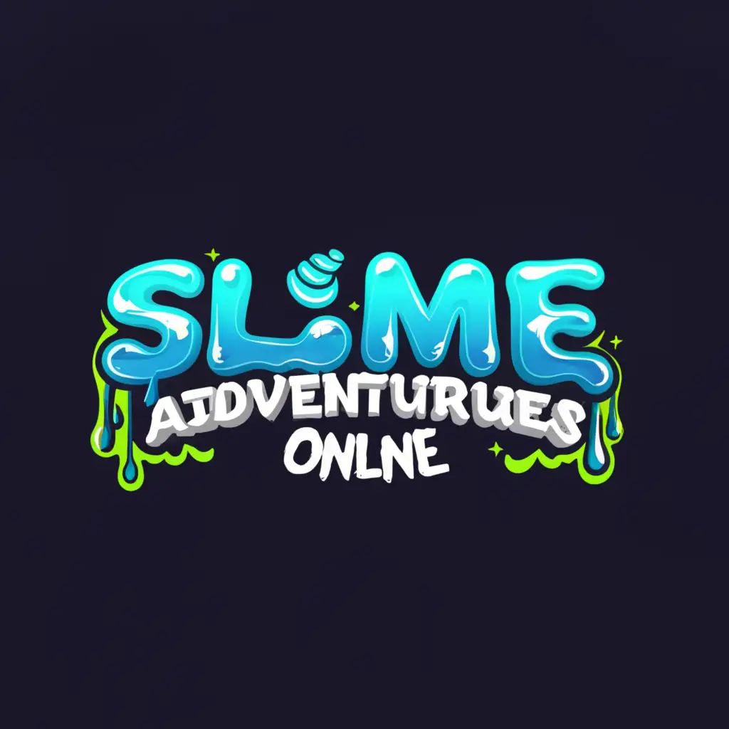 a logo design,with the text "Slime Adventures online", main symbol:the text 'slime adventures online',Moderate,clear background