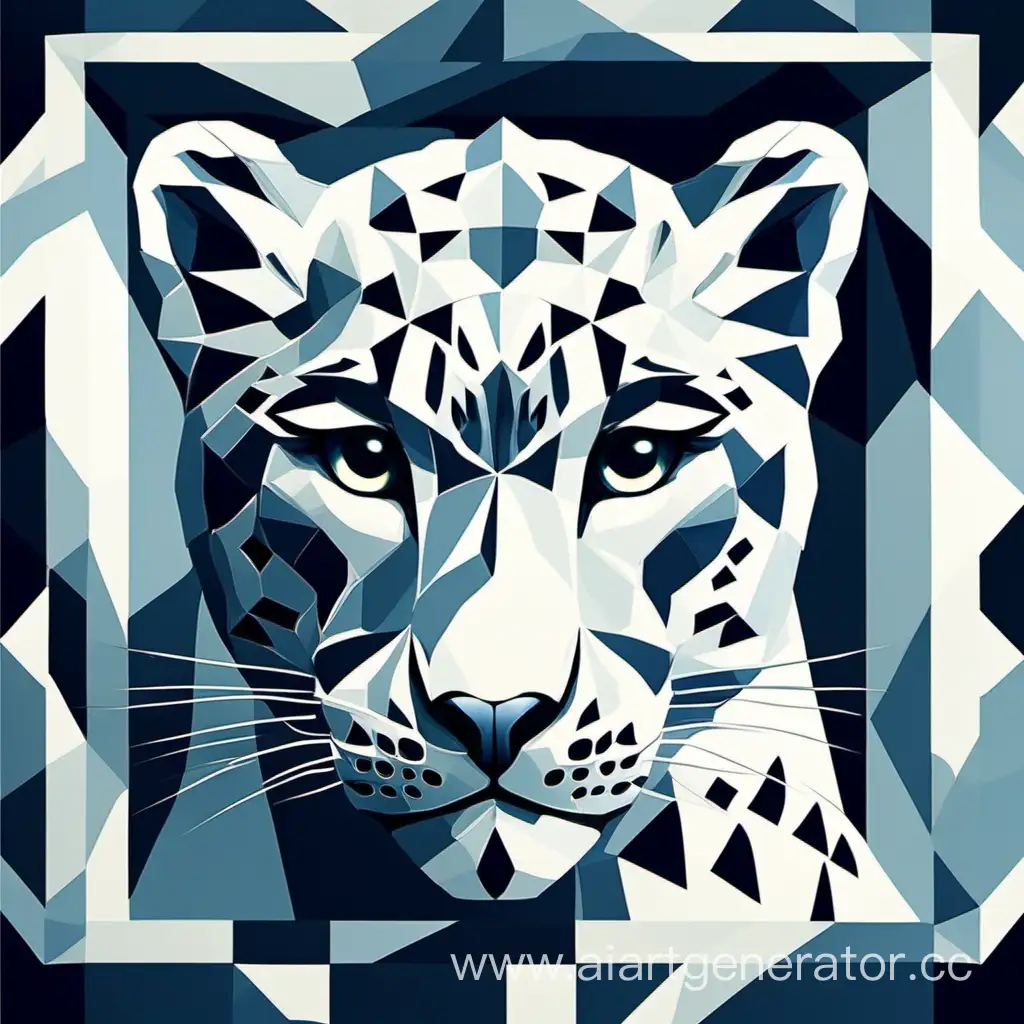 Cubist-Tribute-Safeguarding-the-Snow-Leopard-from-Extinction