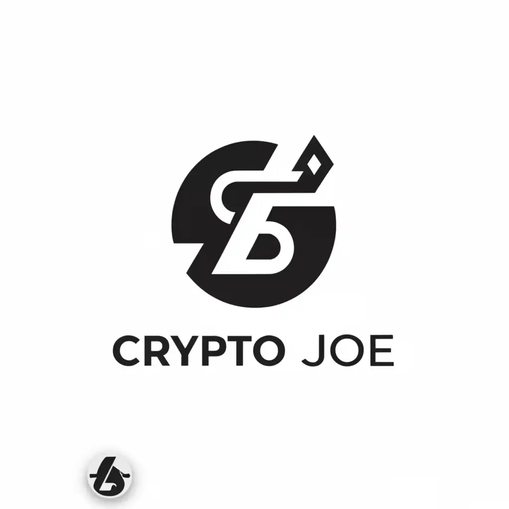 a logo design,with the text "Crypto Joe", main symbol:Coin,Minimalistic,be used in Finance industry,clear background