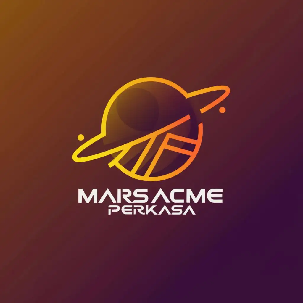 a logo design,with the text "Mars Acme Perkasa", main symbol:planet,Moderate,be used in Technology industry,clear background
