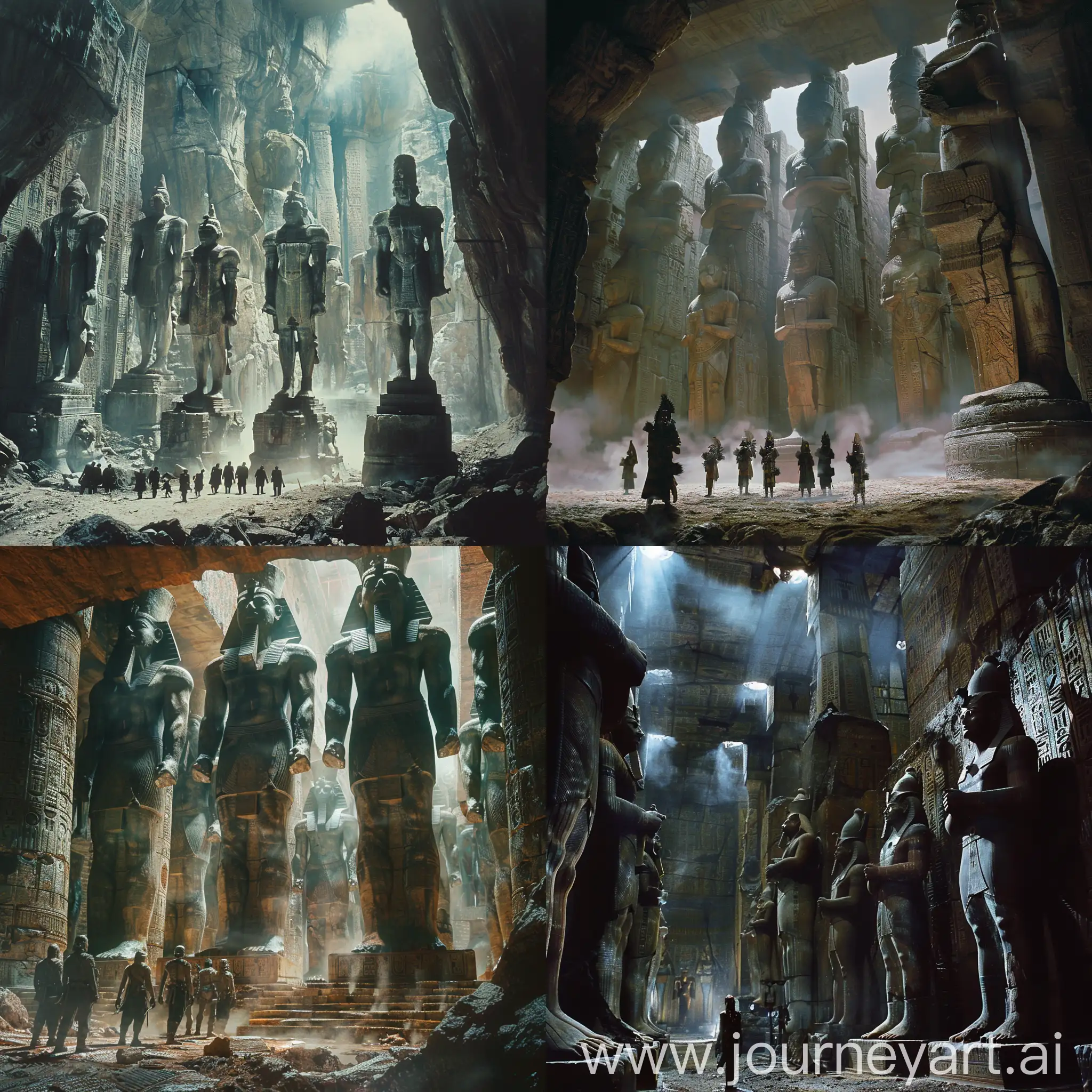 Epic-Cinematic-Scene-Ancient-Temple-with-Seven-Giant-God-Statues