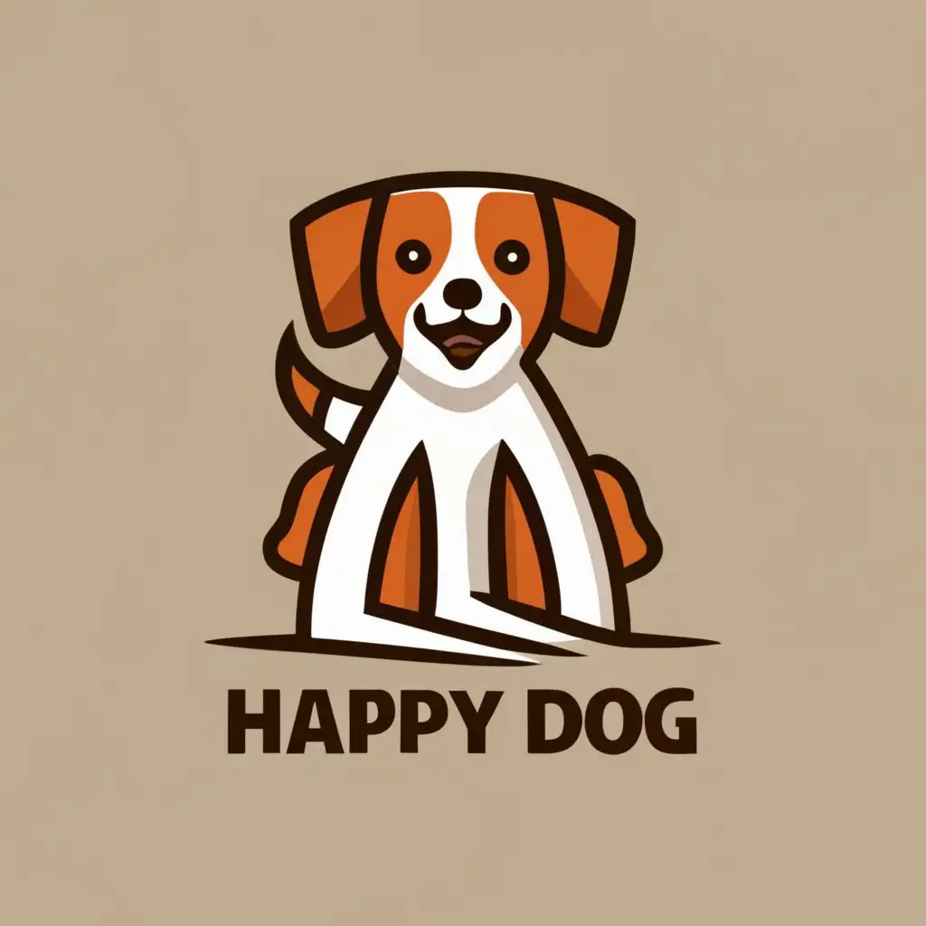 LOGO-Design-for-Happy-Paws-Playful-Canine-Charm-with-Vibrant-Typography