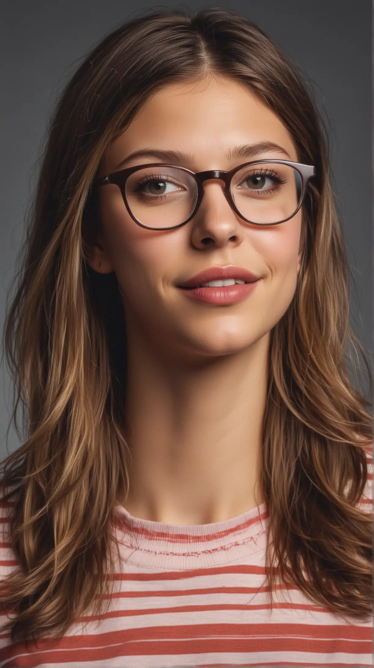 18-year-old Melissa Benoist wearing glasses in 1980’s Stranger Things