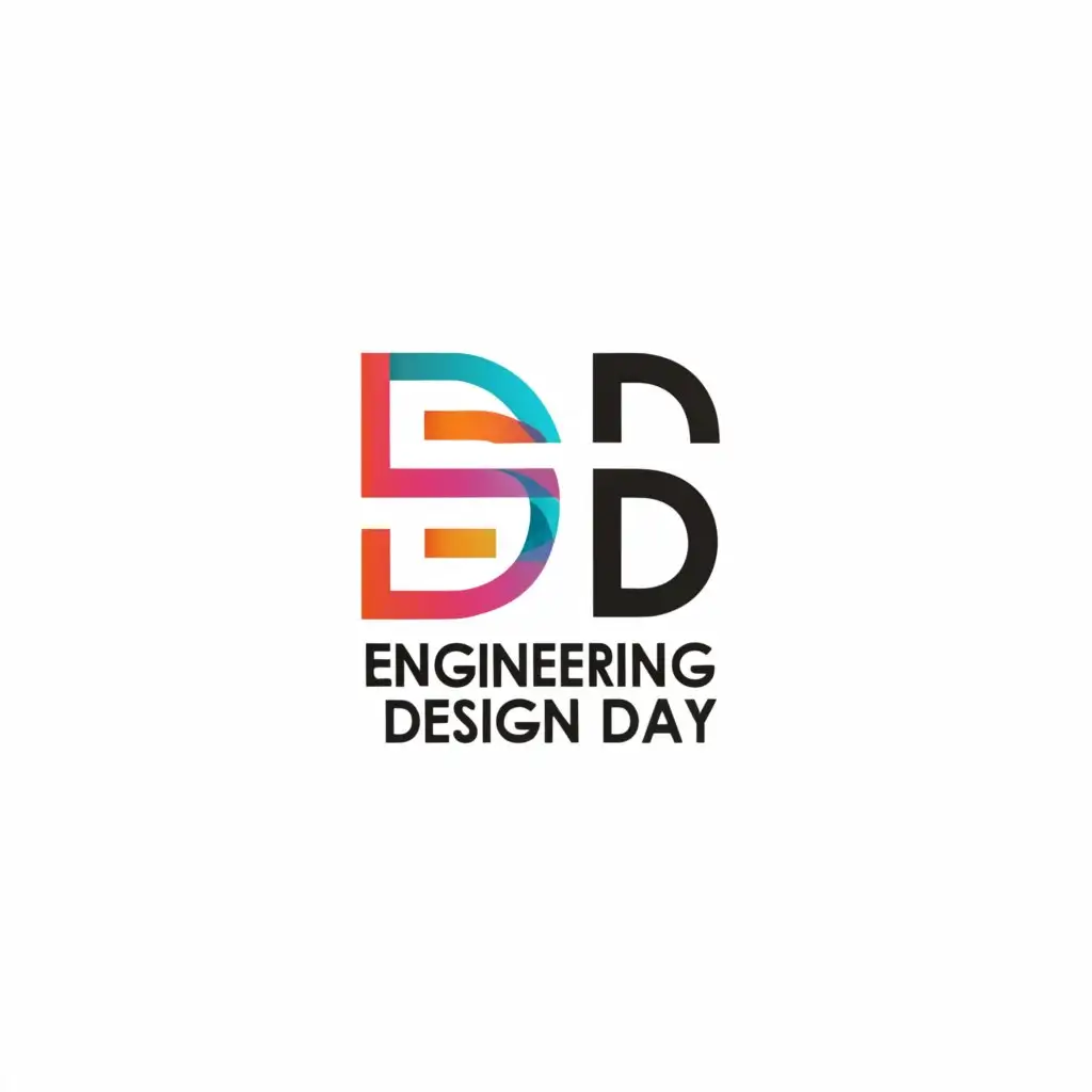 a logo design,with the text "Engineering design day ", main symbol:Just the design writing the EDD letter font, clear background.,complex,clear background