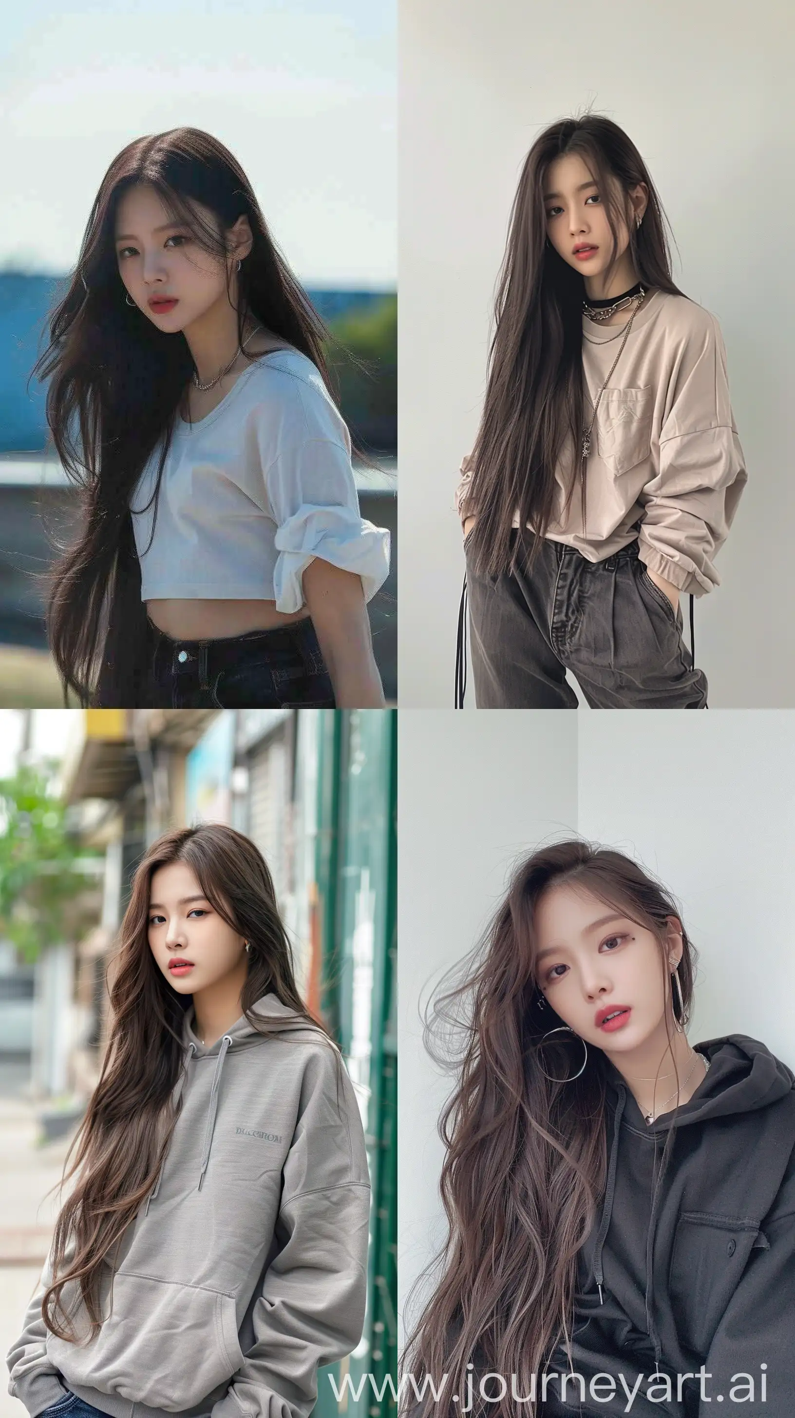 a casual photo, blackpink's jennie, wearing cute simple casual clothes --ar 9:16