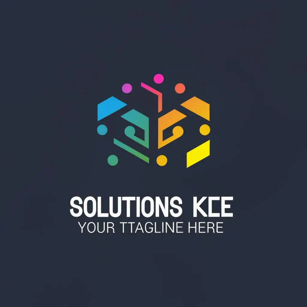 logo, Logo should be relevant to IT industry but should be advanced logo, with the text "Solutions Kee", typography, be used in Technology industry