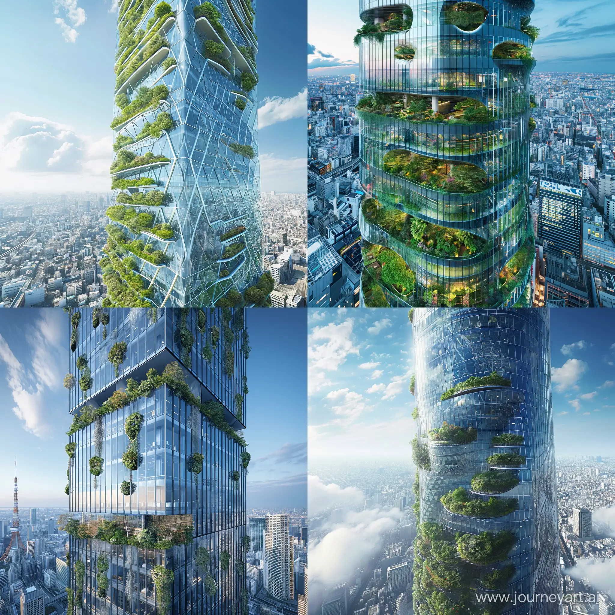Innovative-Tokyo-Skyscraper-with-Parametric-Facade-and-Hanging-Gardens