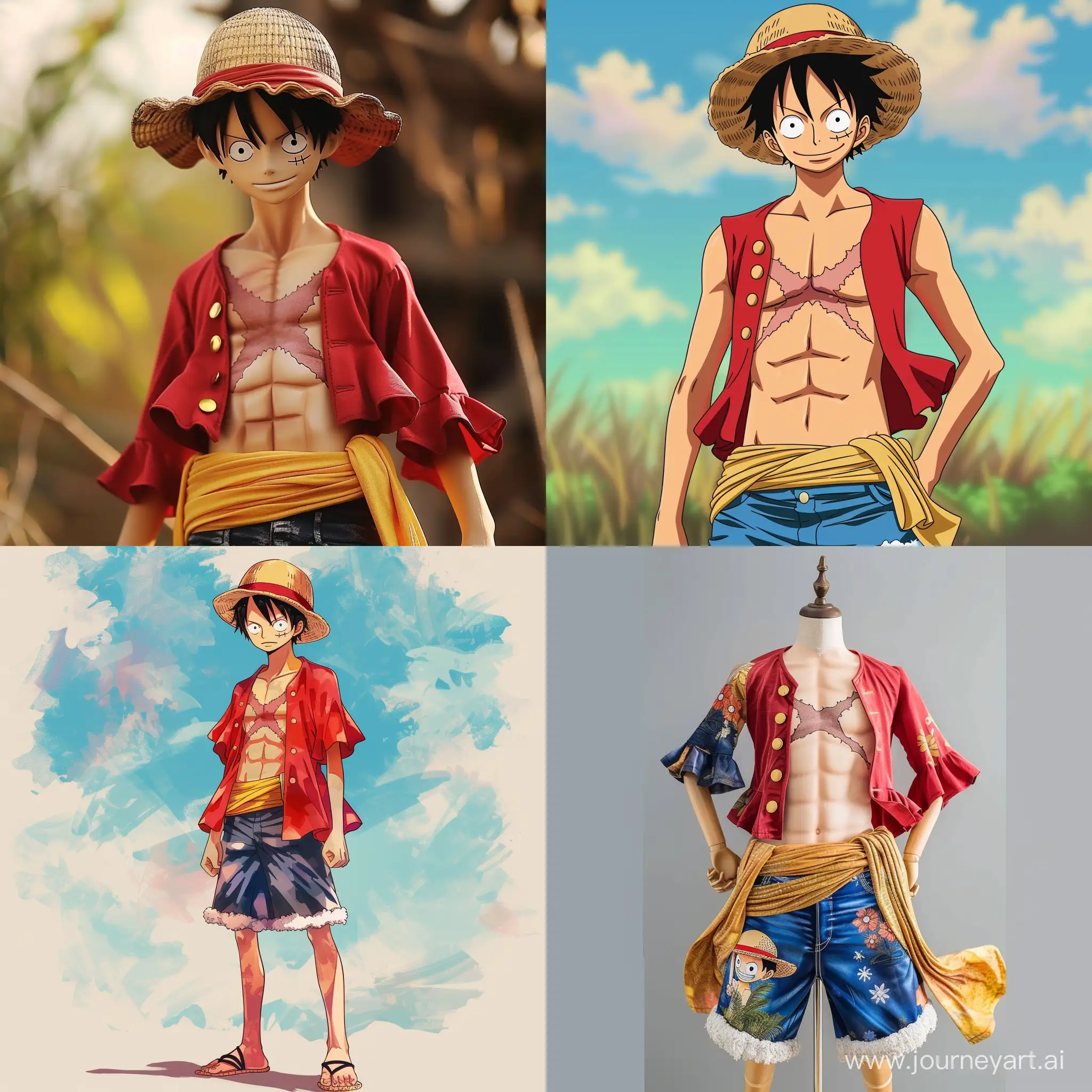 An anime style clothe similar to those who Monkey D Luffy usually wears.