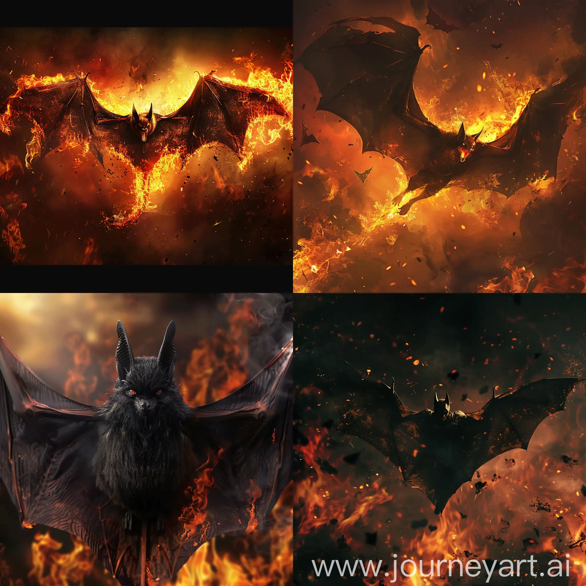 an image like a bat in a fire party, but show me only the wings