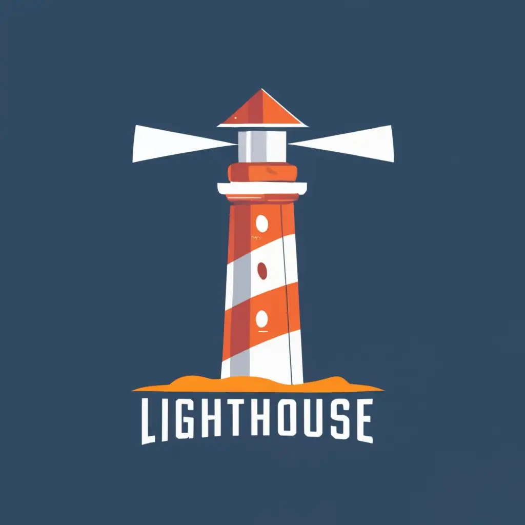 logo, lighthouse, with the text "stylized lighthouse with light beaming from both sides", typography, be used in Religious industry