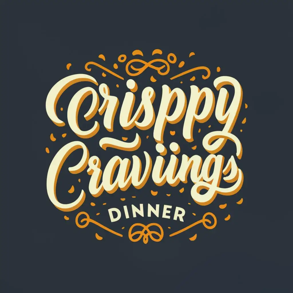 logo, just lettering, with the text "Crispy Cravings Dinner", typography, be used in Restaurant industry
