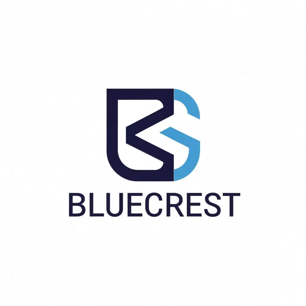 a logo design,with the text "BLUECREST", main symbol:apparel,Minimalistic,be used in Sports Fitness industry,clear background