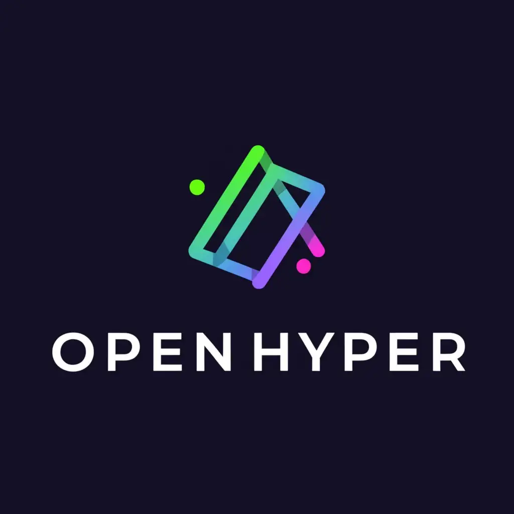 a logo design,with the text "Open Hyper", main symbol:Triangle ,Moderate,be used in Technology industry,clear background
