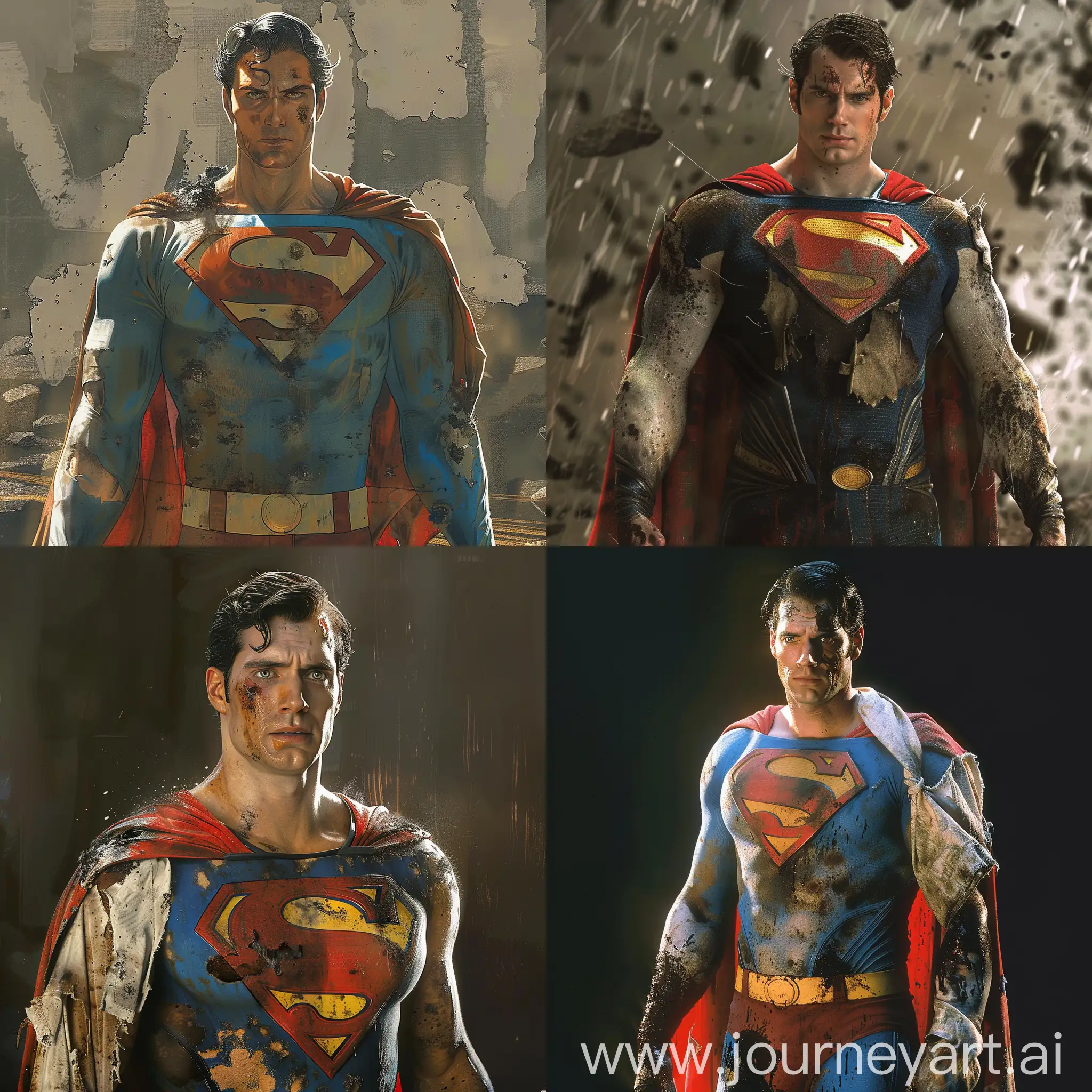 Superman-in-Distress-Heroic-Figure-Dressed-in-Tattered-Apparel