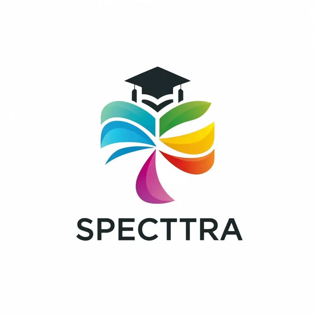 a logo design,with the text "spectra", main symbol:education,Moderate,be used in Education industry,clear background