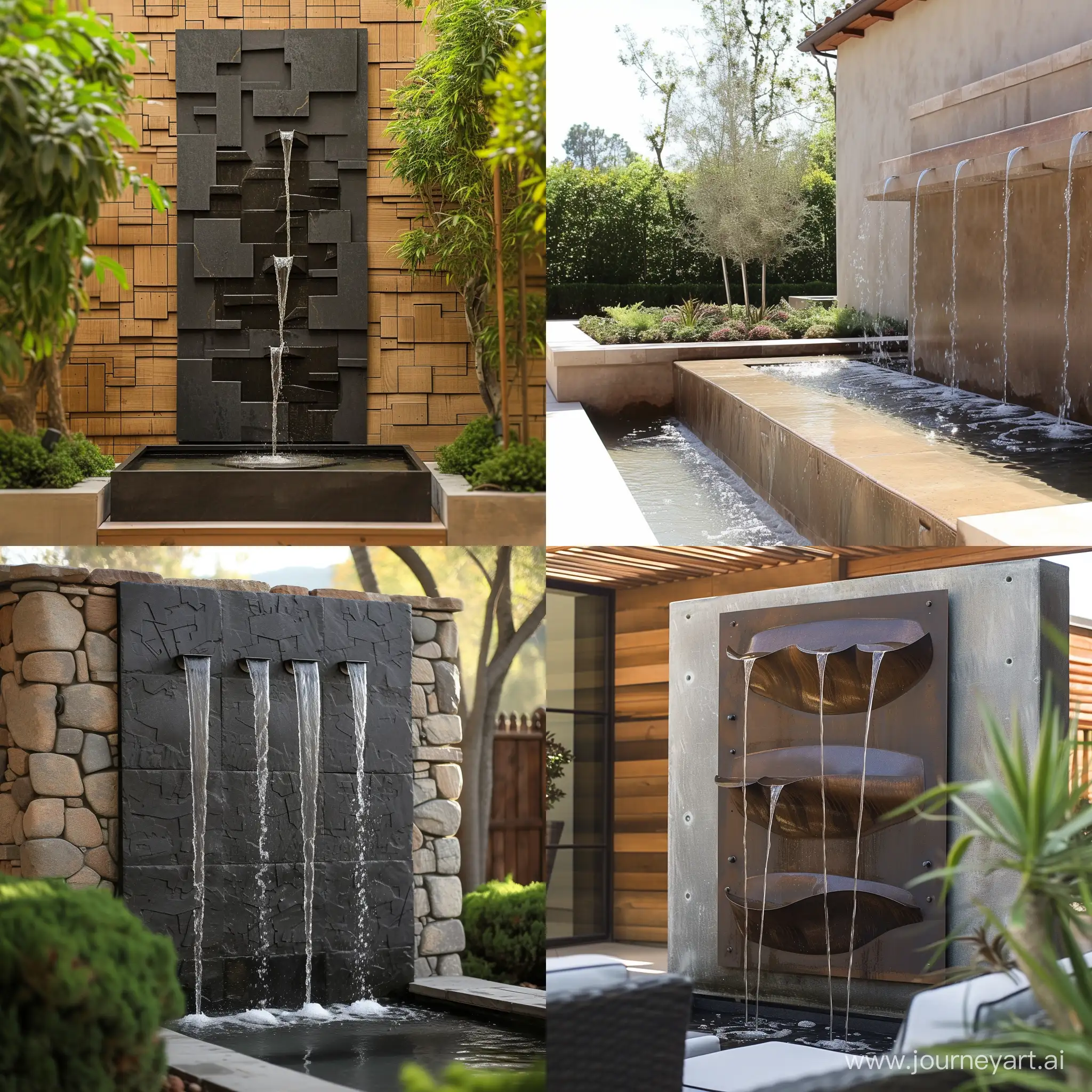 Contemporary-Veronoi-Design-Wall-Fountain-with-6-Vortex-Jets