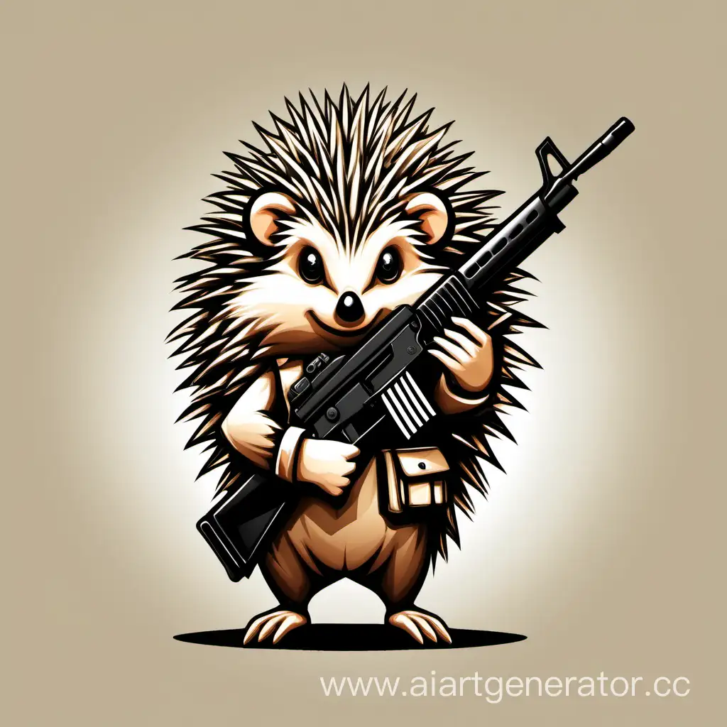 Adorable-Hedgehog-Poses-with-an-AK12-Rifle