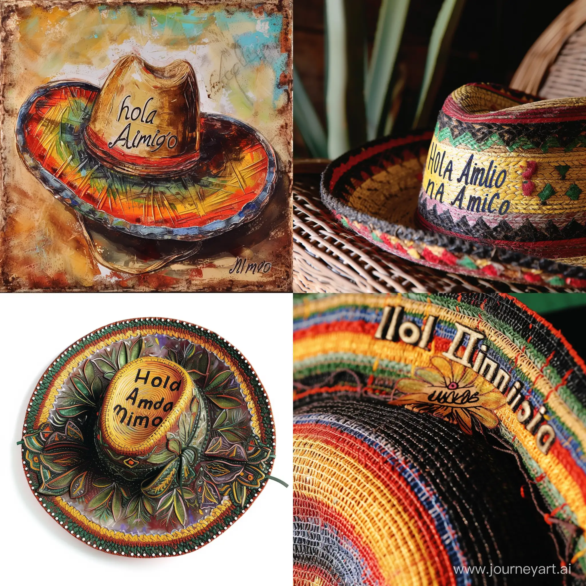 Colorful-Mexican-Sombrero-with-Hola-Amigo-Inscription