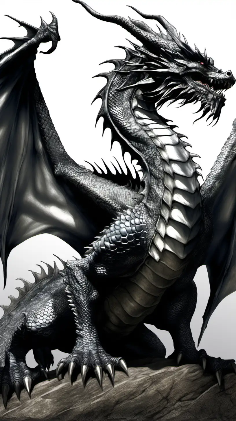 /imagine prompt: [tattoo flash] [full body]
a hyper realistic digital painting, combination of real drawing art and japanese brush art  depicting an imposing dragon . Render the dragon itself in an ultra-detailed, photorealistic hyperrealist style showing each individual scale in sharp focus. 